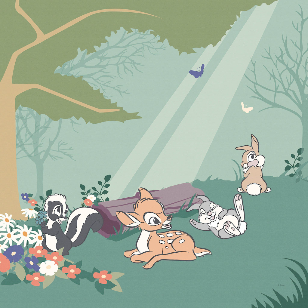 Komar Leinwandbild »Keilrahmenbild - Bambi Life in the Forest - Größe 40 x günstig online kaufen