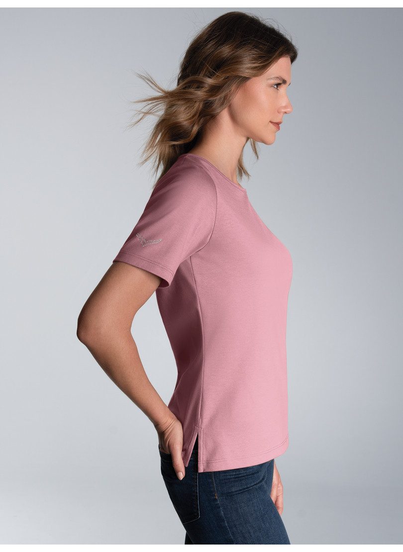 Trigema T-Shirt "TRIGEMA T-Shirt DELUXE Baumwolle mit Kristallsteinen", (1 günstig online kaufen