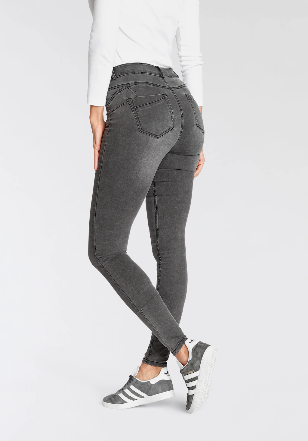 Arizona Skinny-fit-Jeans "Ultra Stretch", skinny-fit, betonte Taille, shapi günstig online kaufen