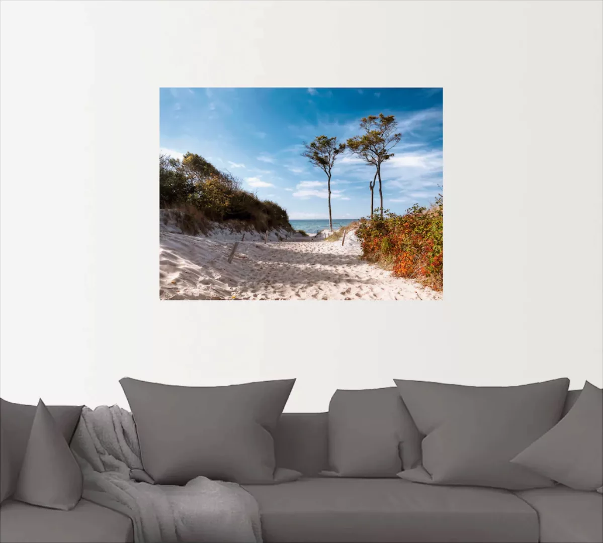 Artland Wandbild "Weststrand Darss", Strand, (1 St.), als Leinwandbild, Pos günstig online kaufen