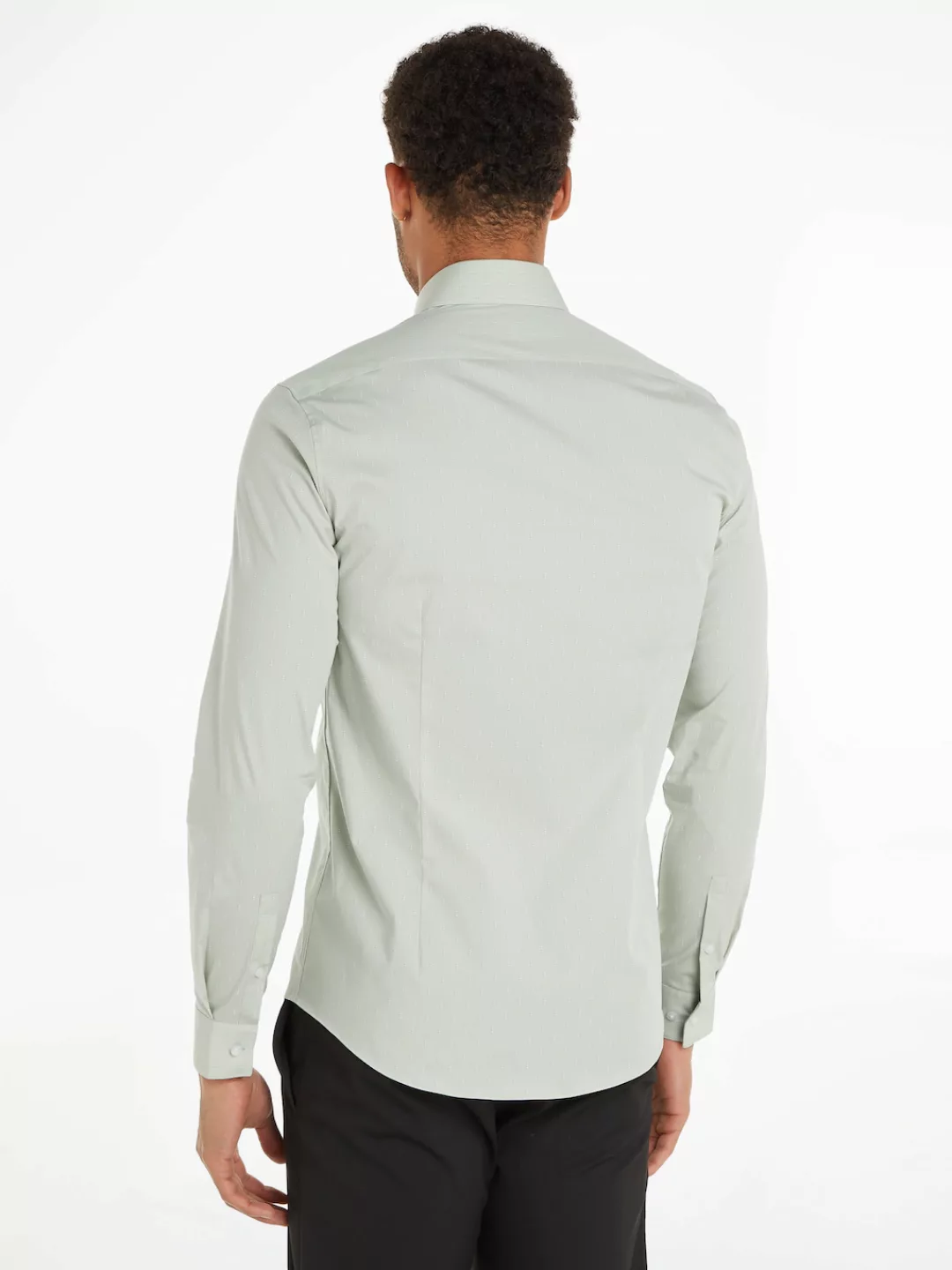 Calvin Klein Langarmhemd "POPLIN LEAF PRINT SLIM SHIRT" günstig online kaufen