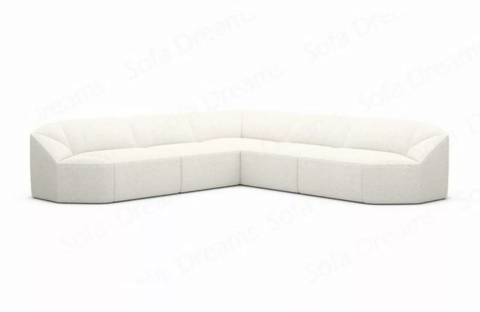 Sofa Dreams Ecksofa Luxus Couch Design Strukturstoff Sofa Cabrera L Form St günstig online kaufen