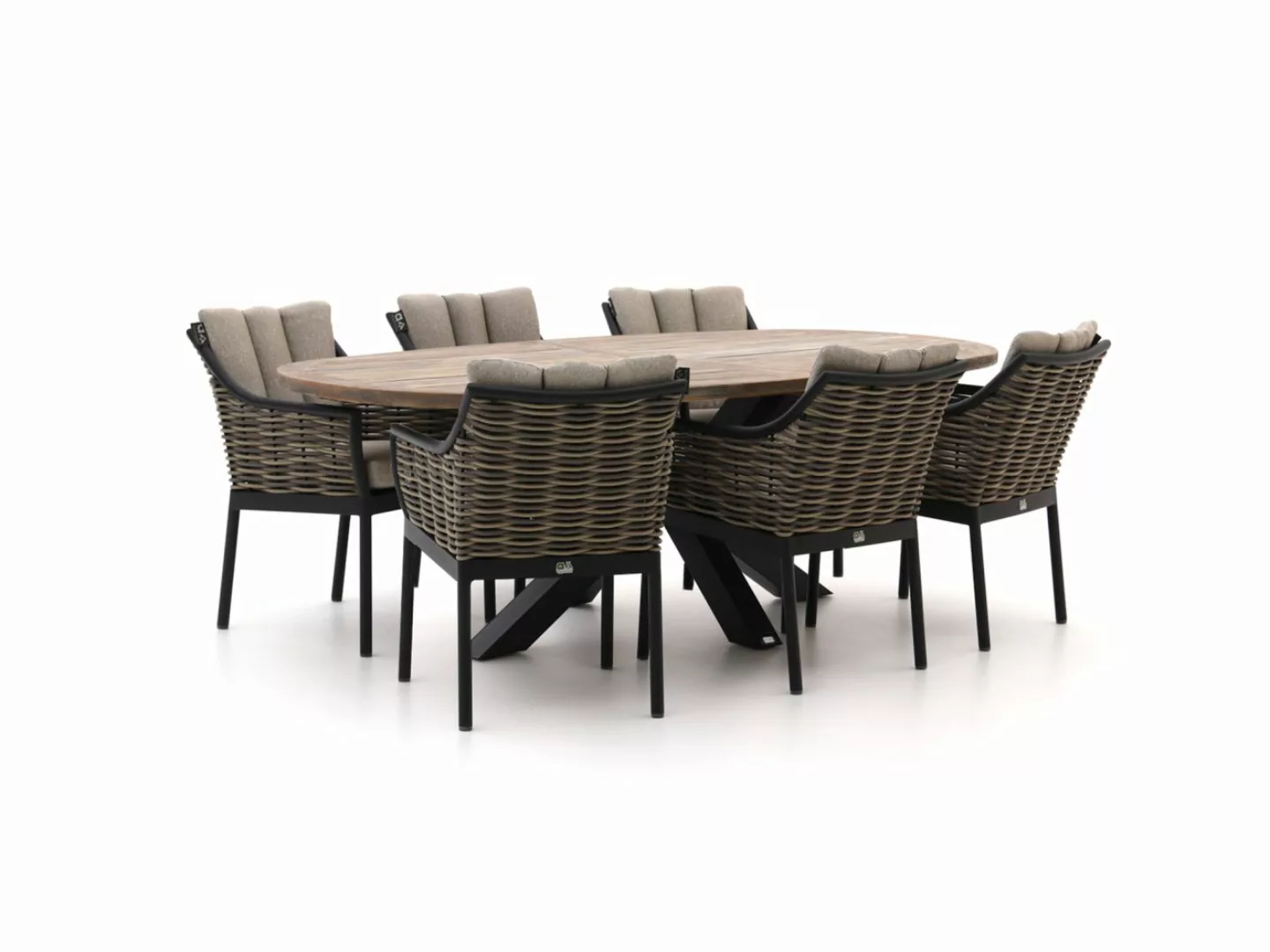 Apple Bee Milou/ROUGH-Y Ellips 240cm Esstischgruppe 7-teilig günstig online kaufen
