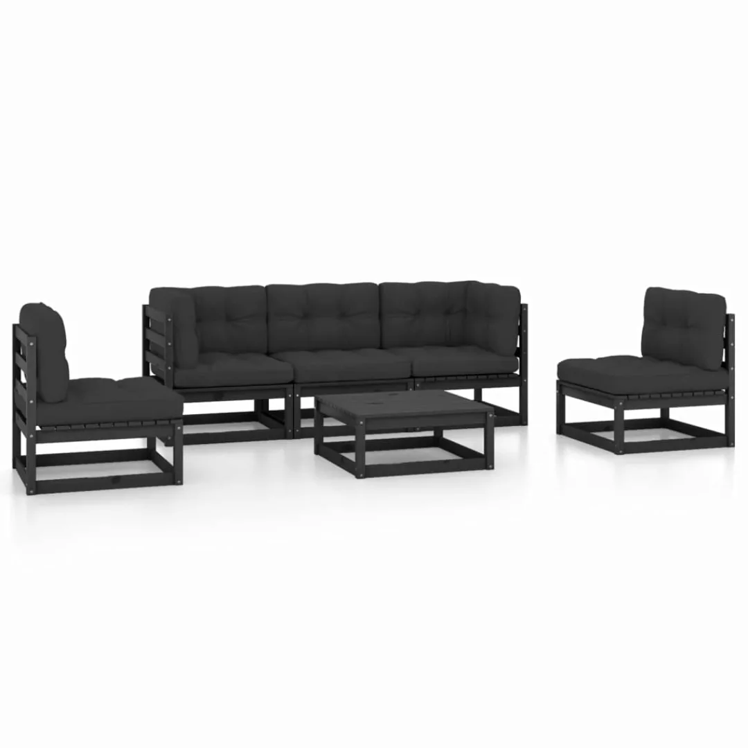 6-tlg. Garten-lounge-set Mit Kissen Kiefer Massivholz günstig online kaufen