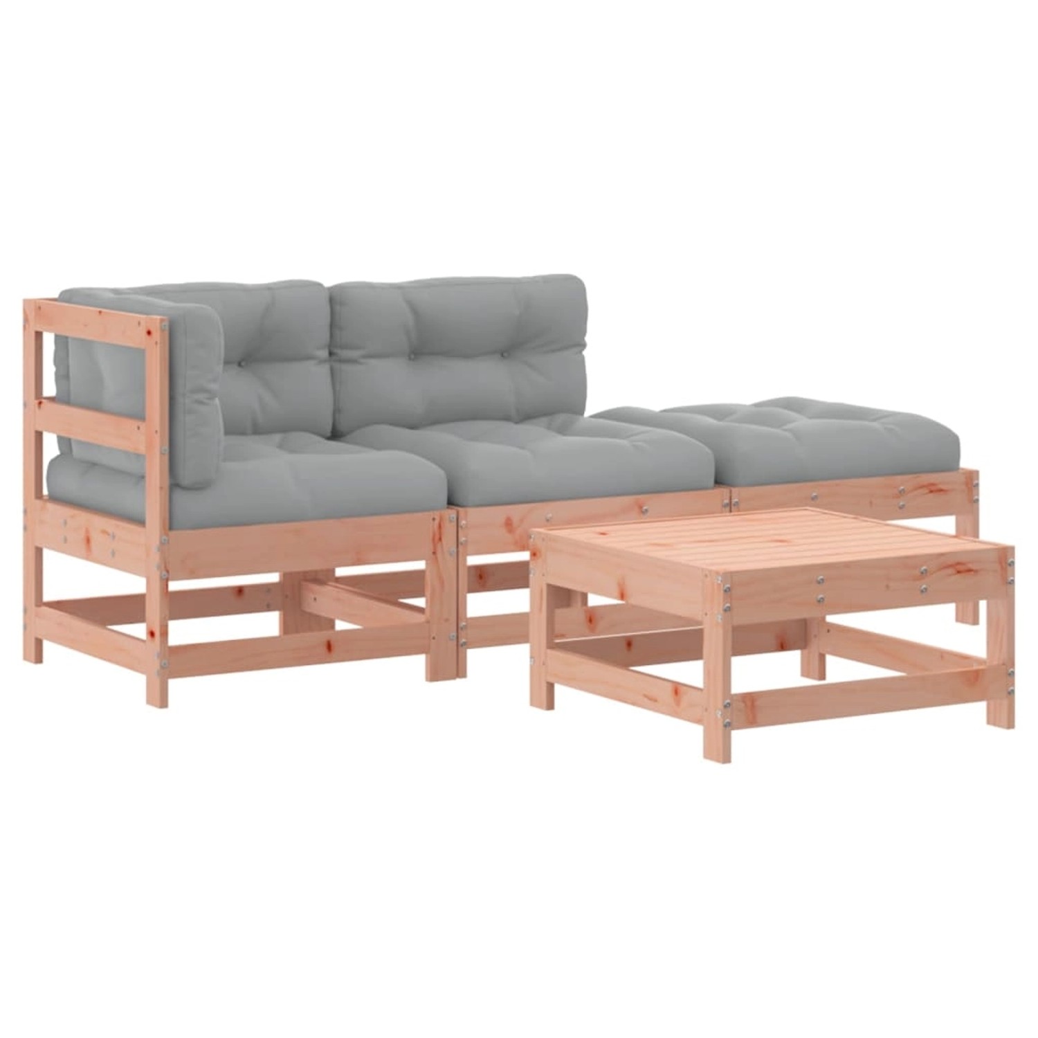 vidaXL 4-Tlg Garten-Lounge-Set mit Kissen Massivholz Douglasie 3186030 günstig online kaufen