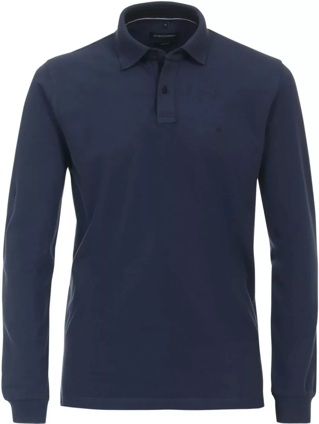 Casa Moda Longsleeve Poloshirt Blau - Größe L günstig online kaufen
