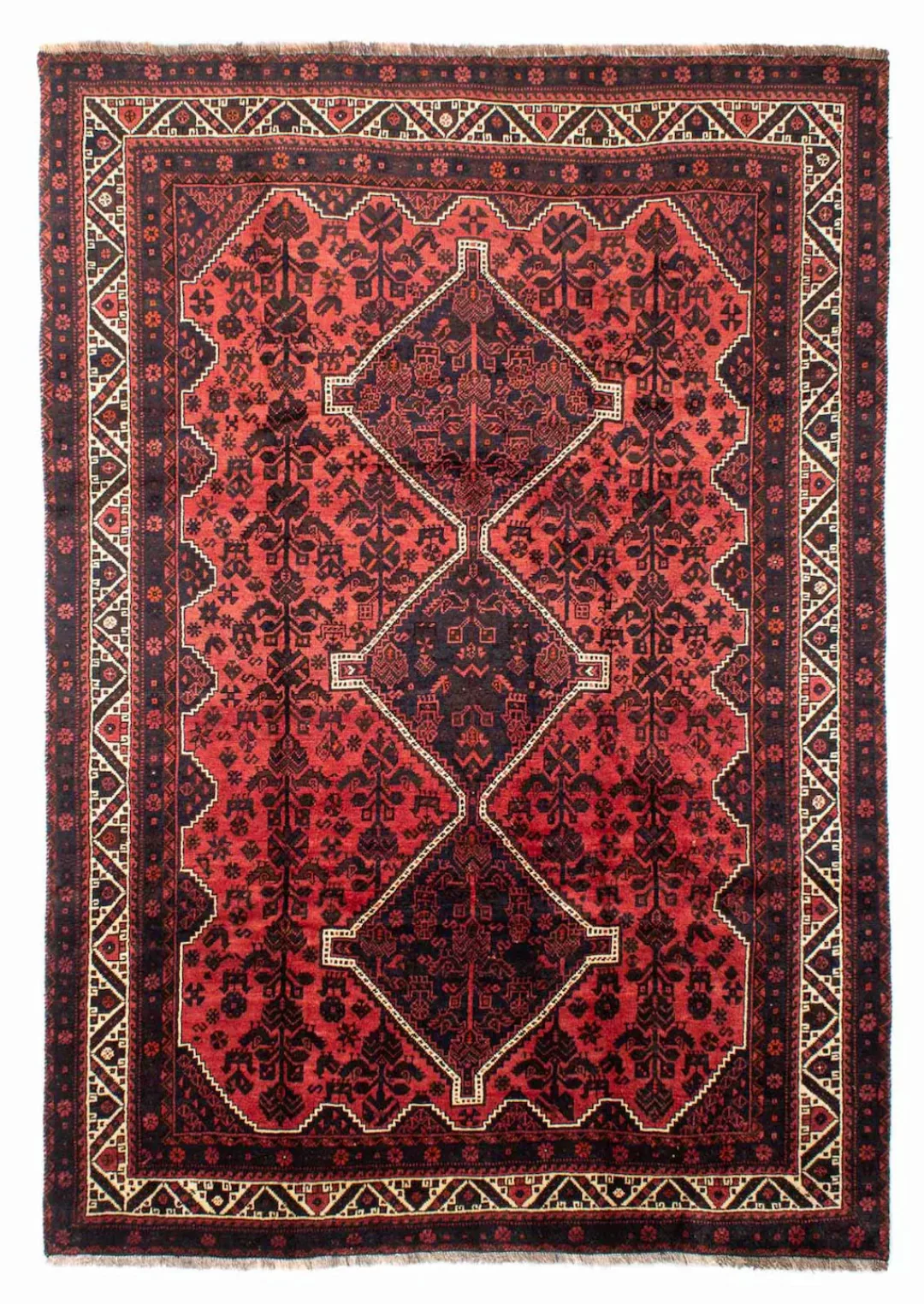 morgenland Wollteppich »Shiraz Medaillon Rosso 300 x 207 cm«, rechteckig, U günstig online kaufen