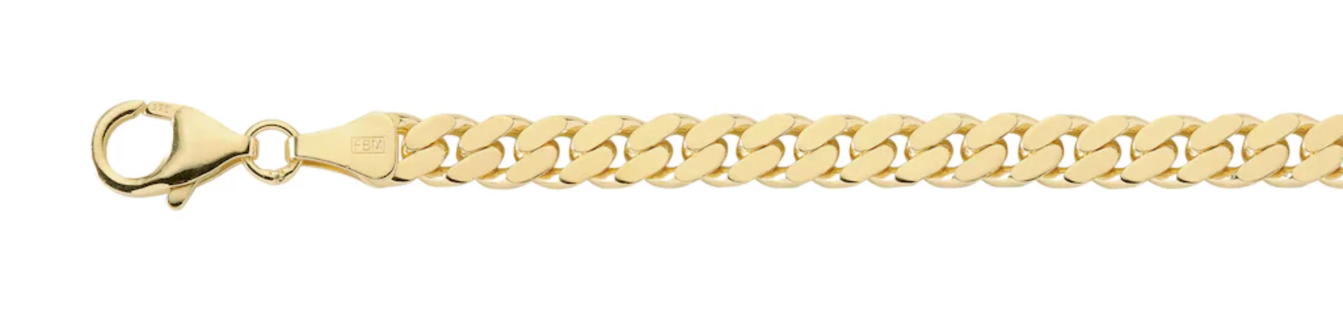 Adelia´s Silberkette "vergoldet Flach Panzer Halskette 45 cm Ø 6,7 mm", Sil günstig online kaufen