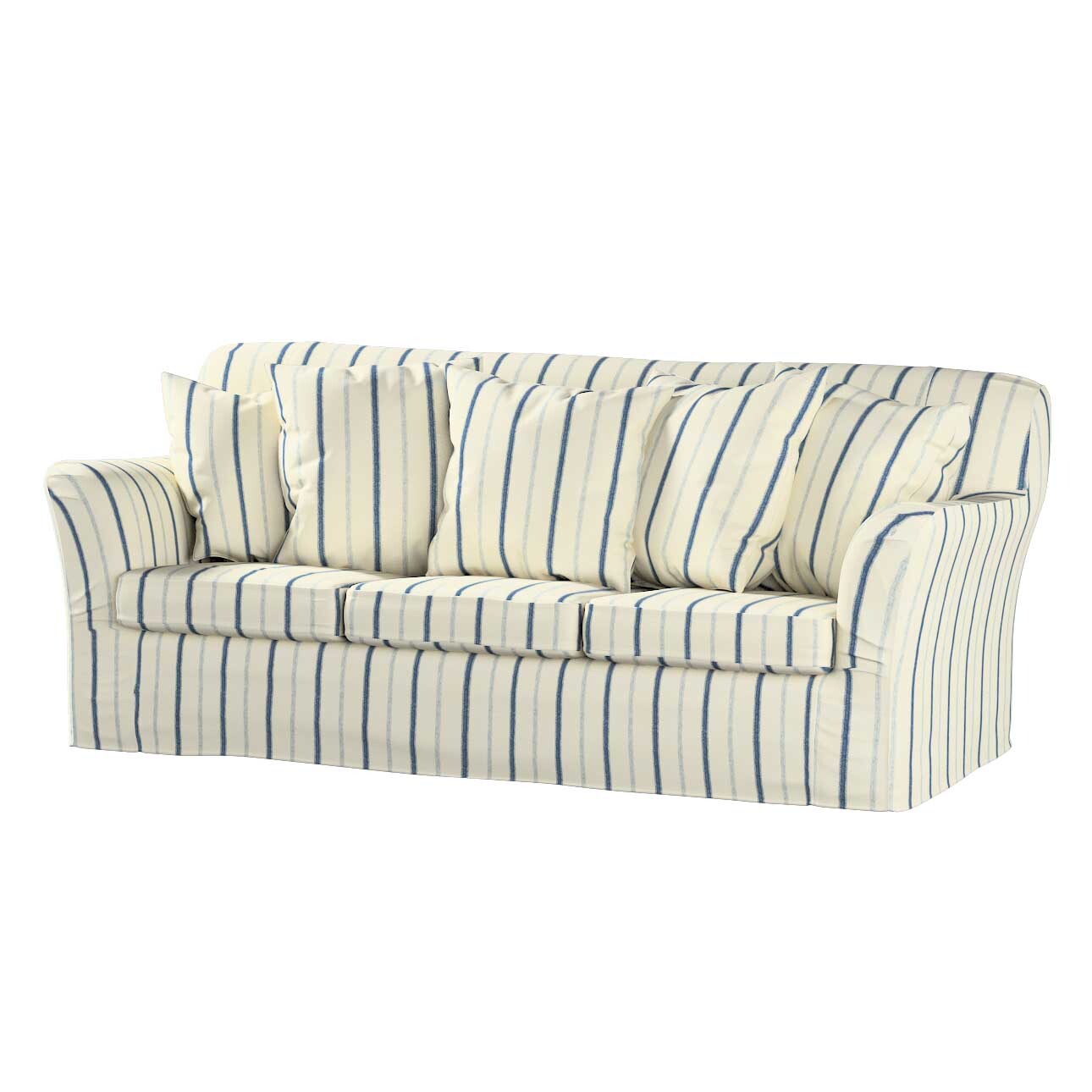 Bezug für Tomelilla 3-Sitzer Sofa nicht ausklappbar, creme- blau gestreift, günstig online kaufen