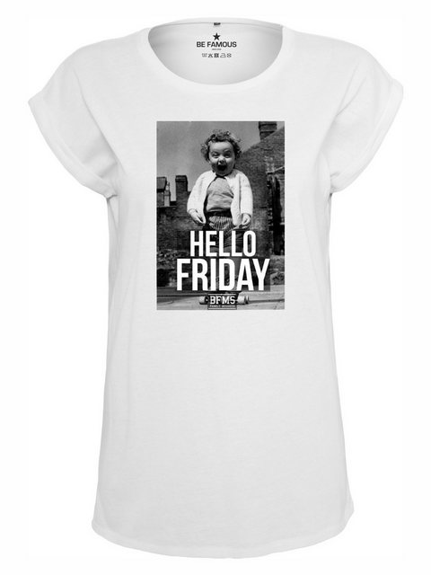 Be Famous Print-Shirt Classic Roll Up Hellofri (1-tlg) günstig online kaufen