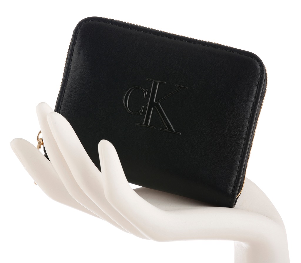 Calvin Klein Geldbörse "RAISED CK MEDIUM ZIP AROUND", Damen Geldbeutel, Por günstig online kaufen