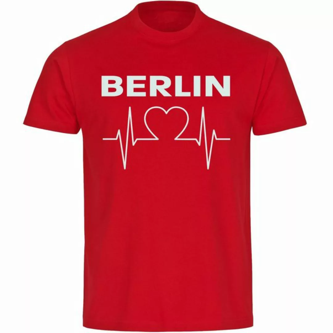 multifanshop T-Shirt Herren Berlin rot - Herzschlag - Männer günstig online kaufen