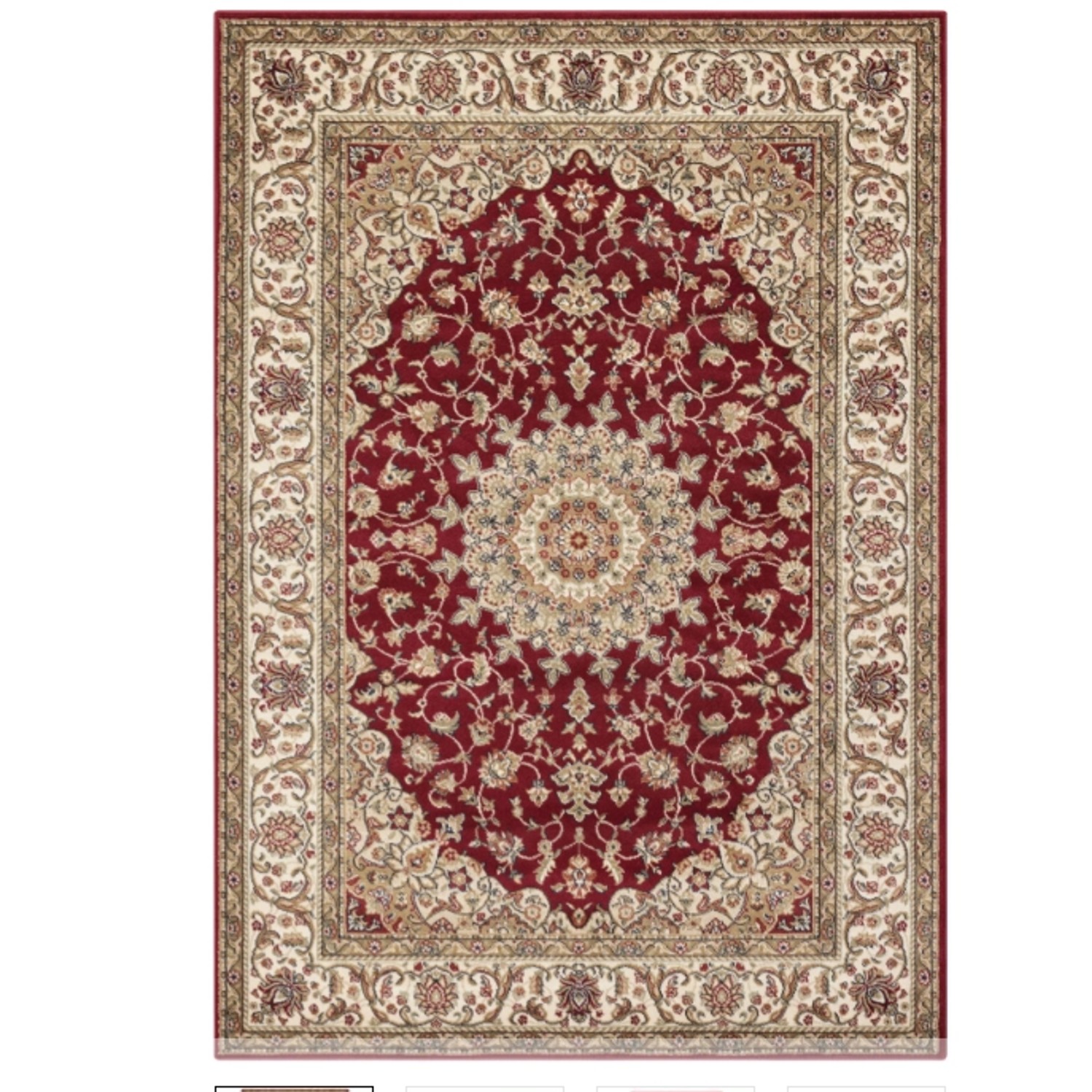 Peyer Syntex Klassischer Kurzflor Teppich Amina Medaillon 27008 Farbe Rot 1 günstig online kaufen