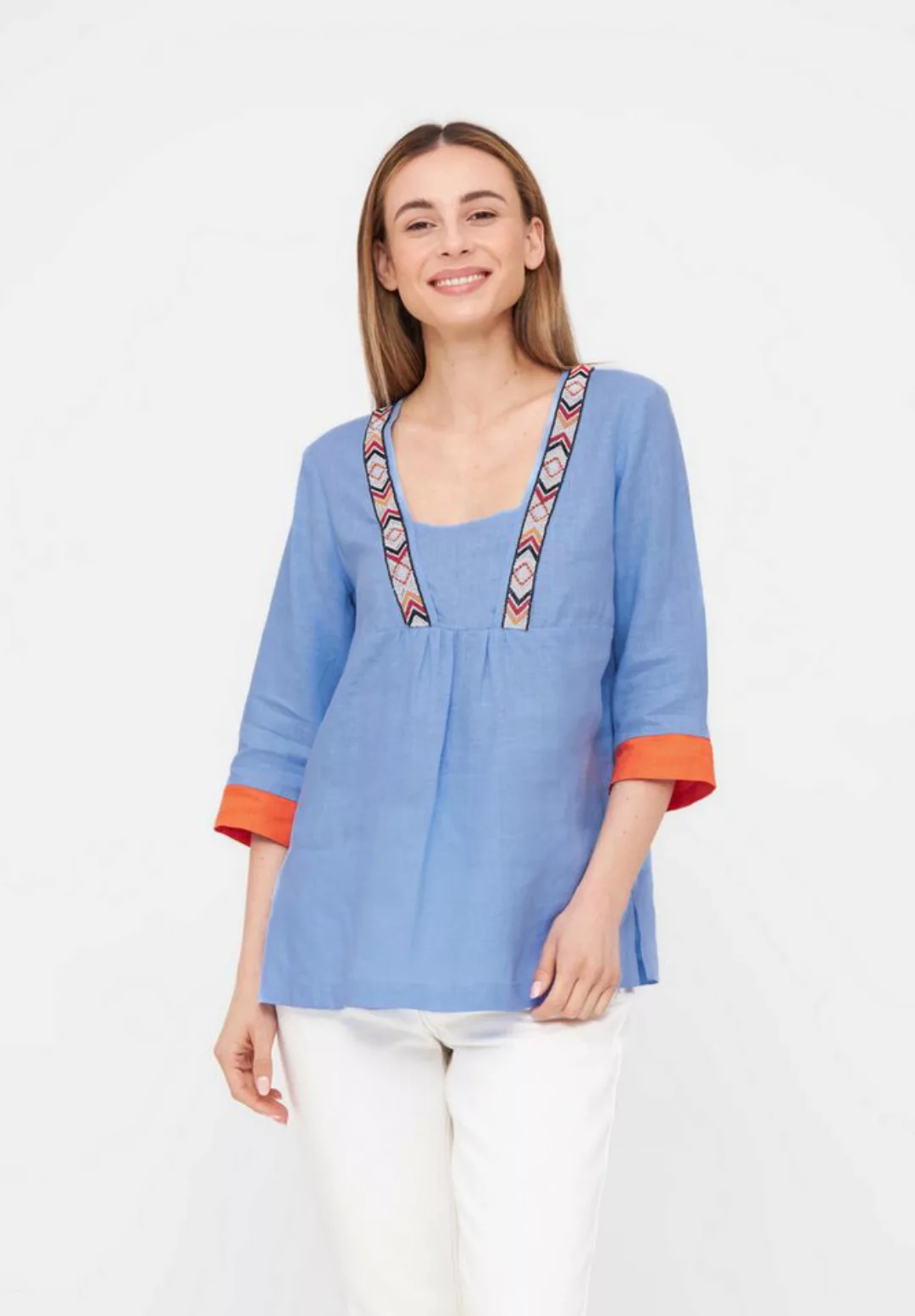 Tooche Blusentop Happy Elegante Bluse aus 100% Leinen günstig online kaufen