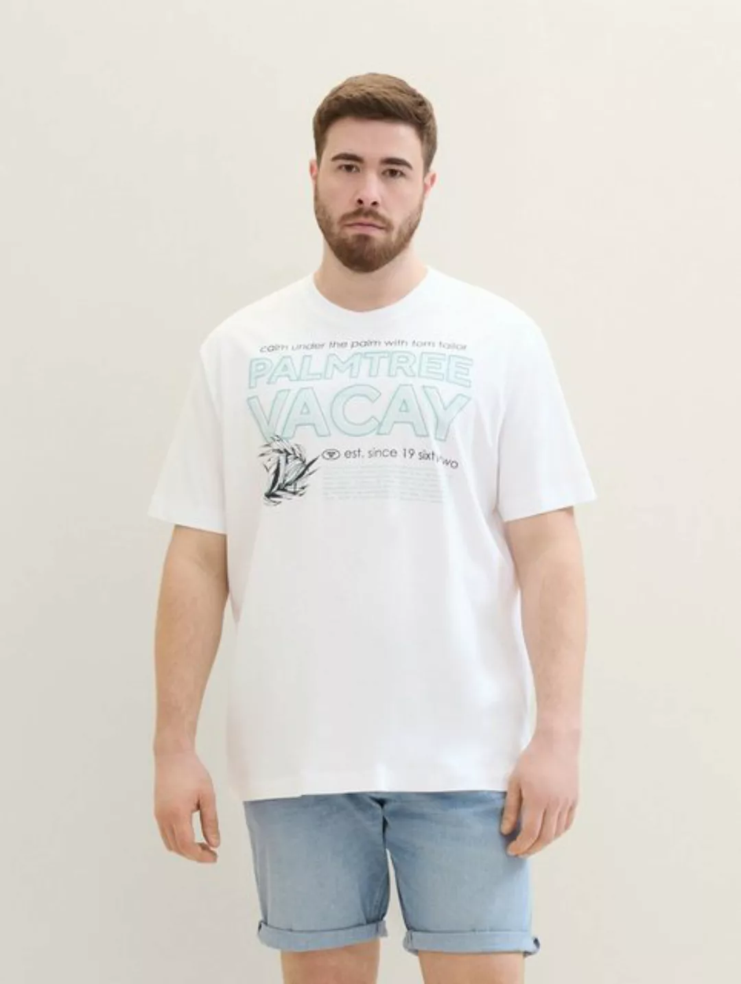 TOM TAILOR PLUS T-Shirt Plus - T-Shirt mit Motivprint günstig online kaufen