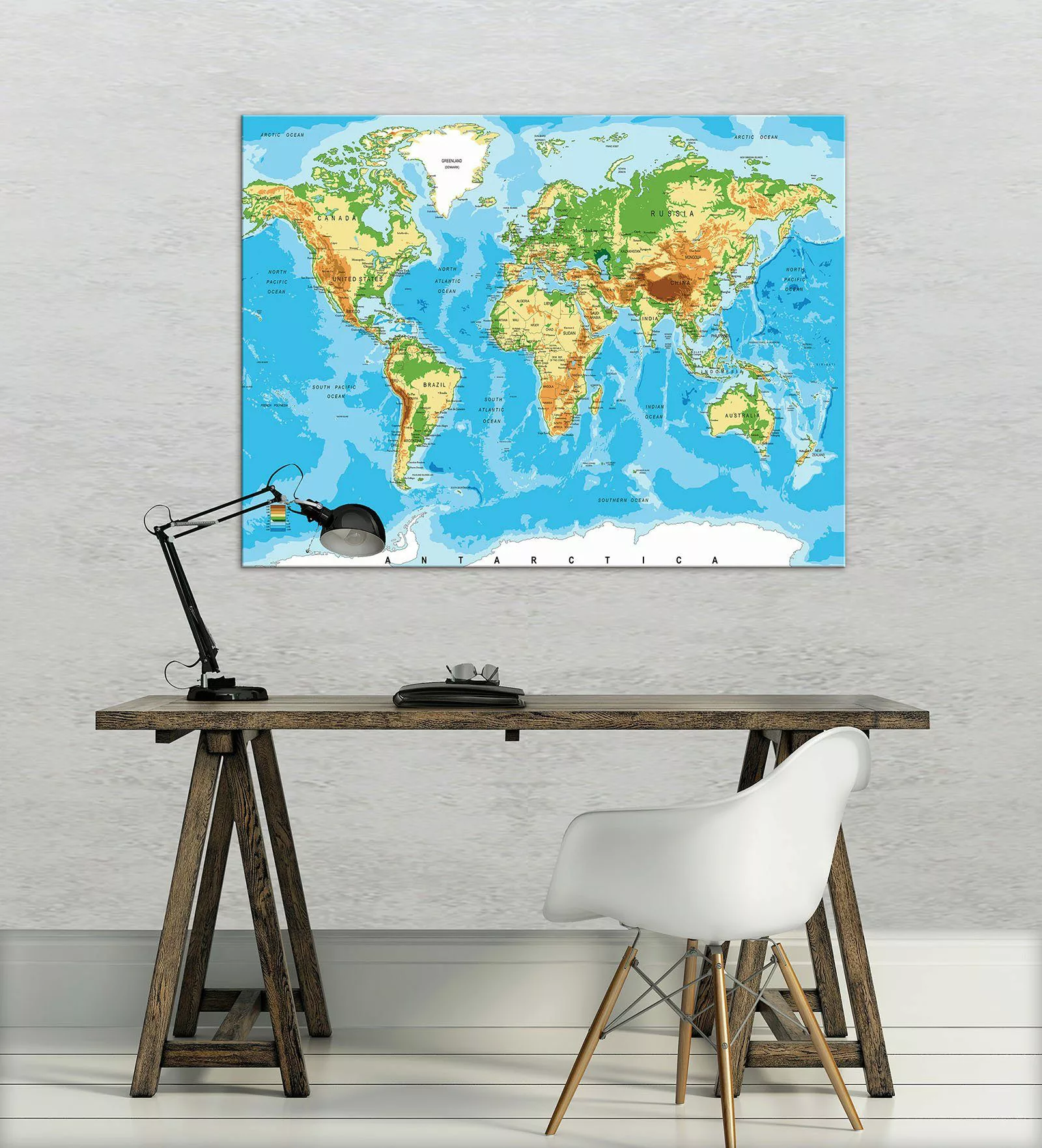 Wallarena Leinwandbild Weltkarte Kinderzimmer Kinder Wandbilder günstig online kaufen