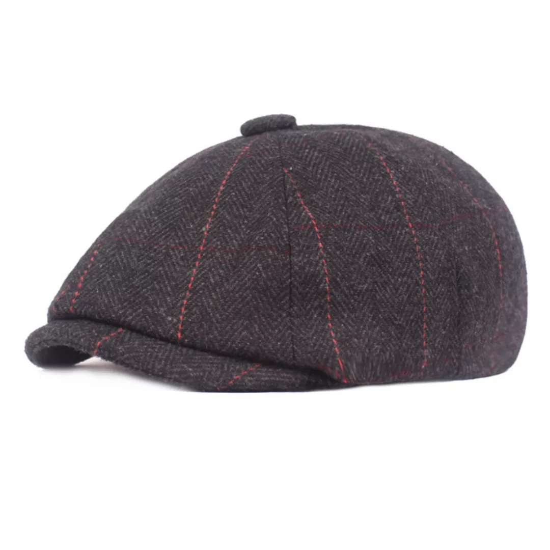 Achteckige Kappe Herren Baskenmütze Season Woolen Newsboy Hut günstig online kaufen