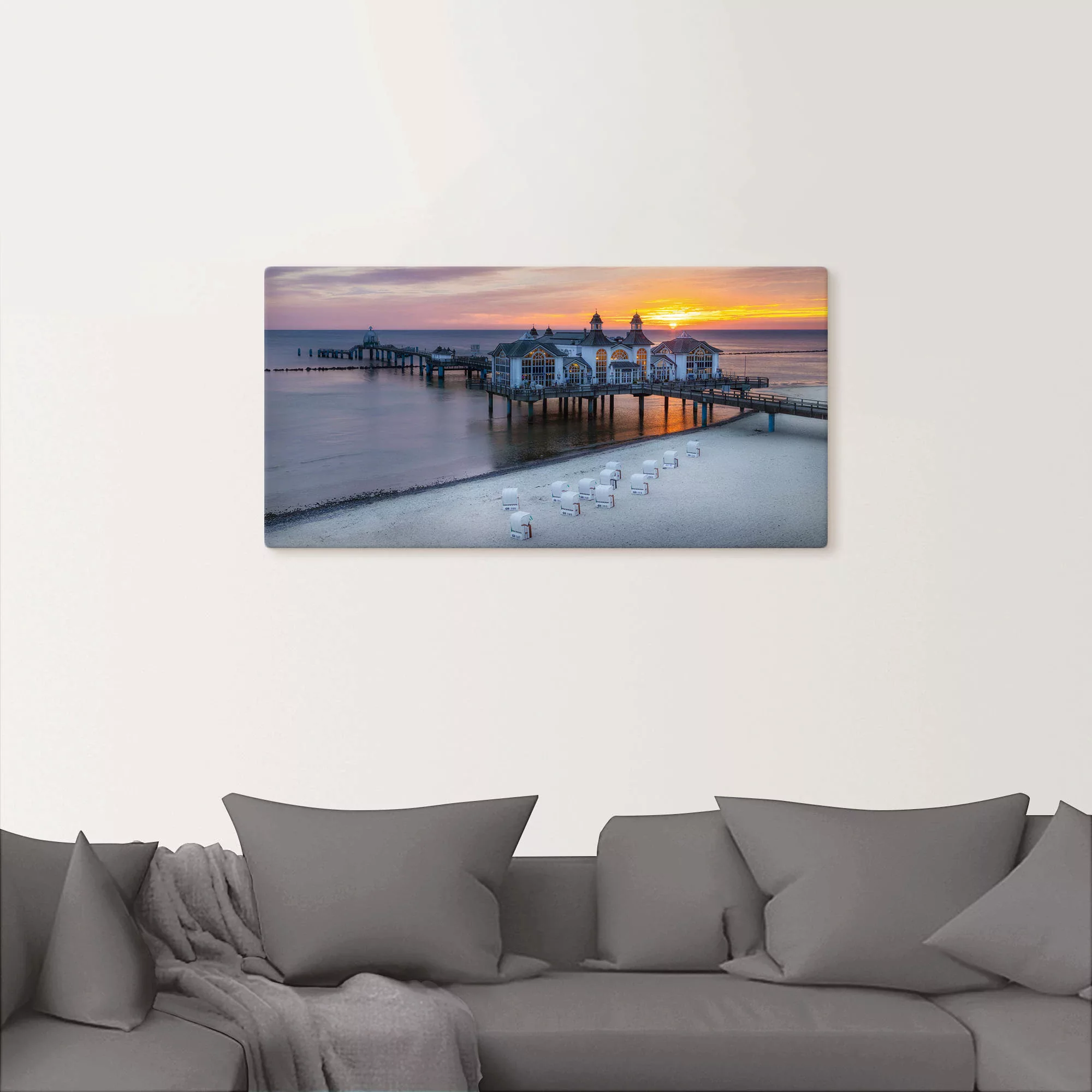 Artland Wandbild "RÜGEN Seebrücke in Sellin Sonnenaufgang", (1 Stück), in v günstig online kaufen