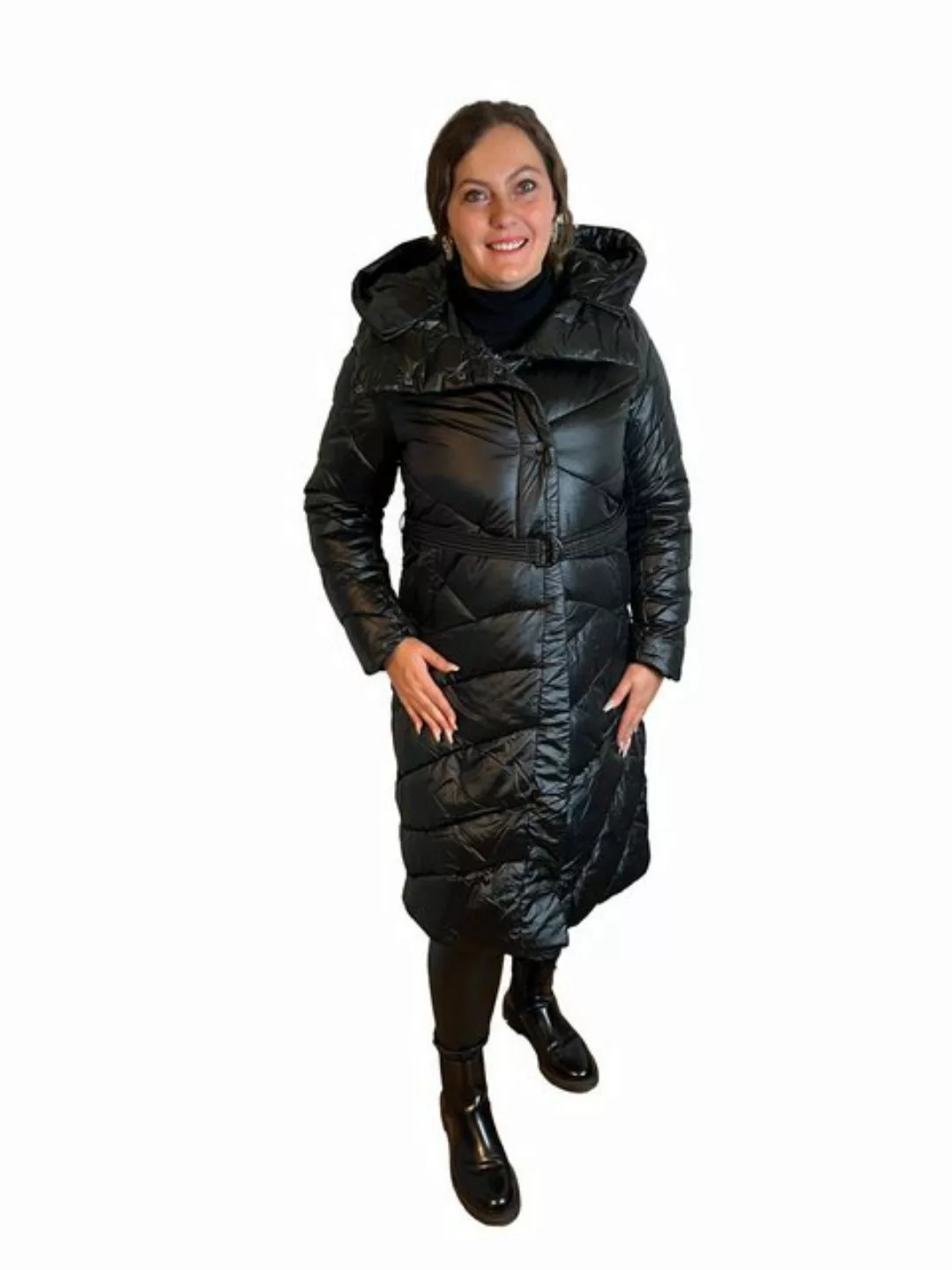 Lelü Fashion Wintermantel mit Gürtel mit abnehmbarer Kapuze, mit Stehkragen günstig online kaufen