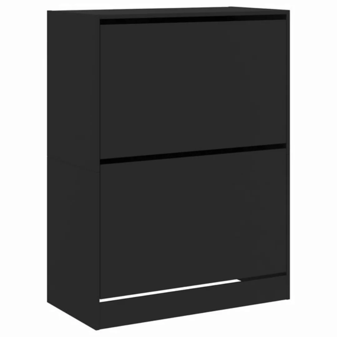 vidaXL Schuhschrank Schuhschrank mit 2 Klappen Schwarz 80x42x108 cm günstig online kaufen