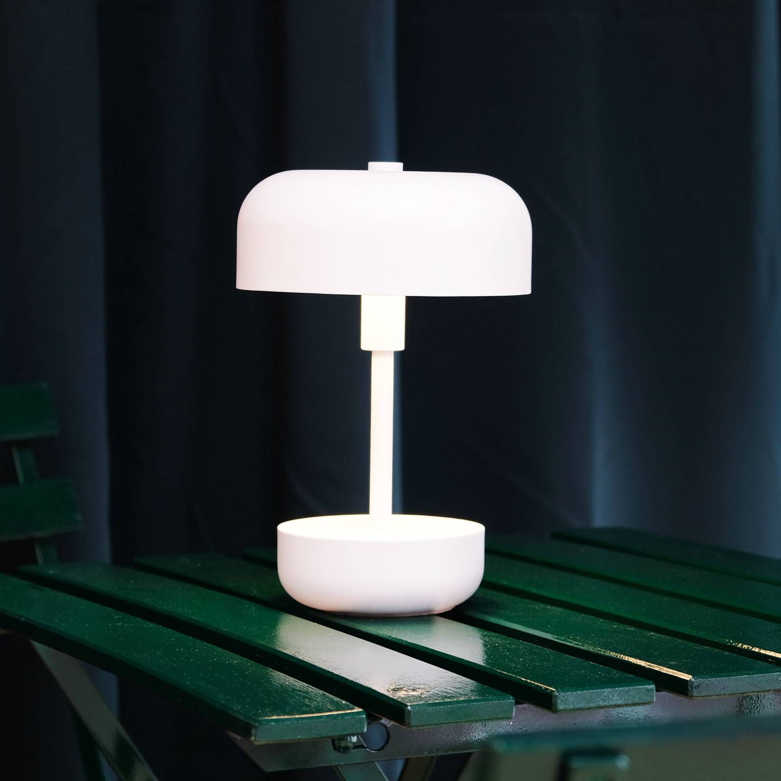 Dyberg Larsen Haipot LED-Tischleuchte Akku weiß günstig online kaufen