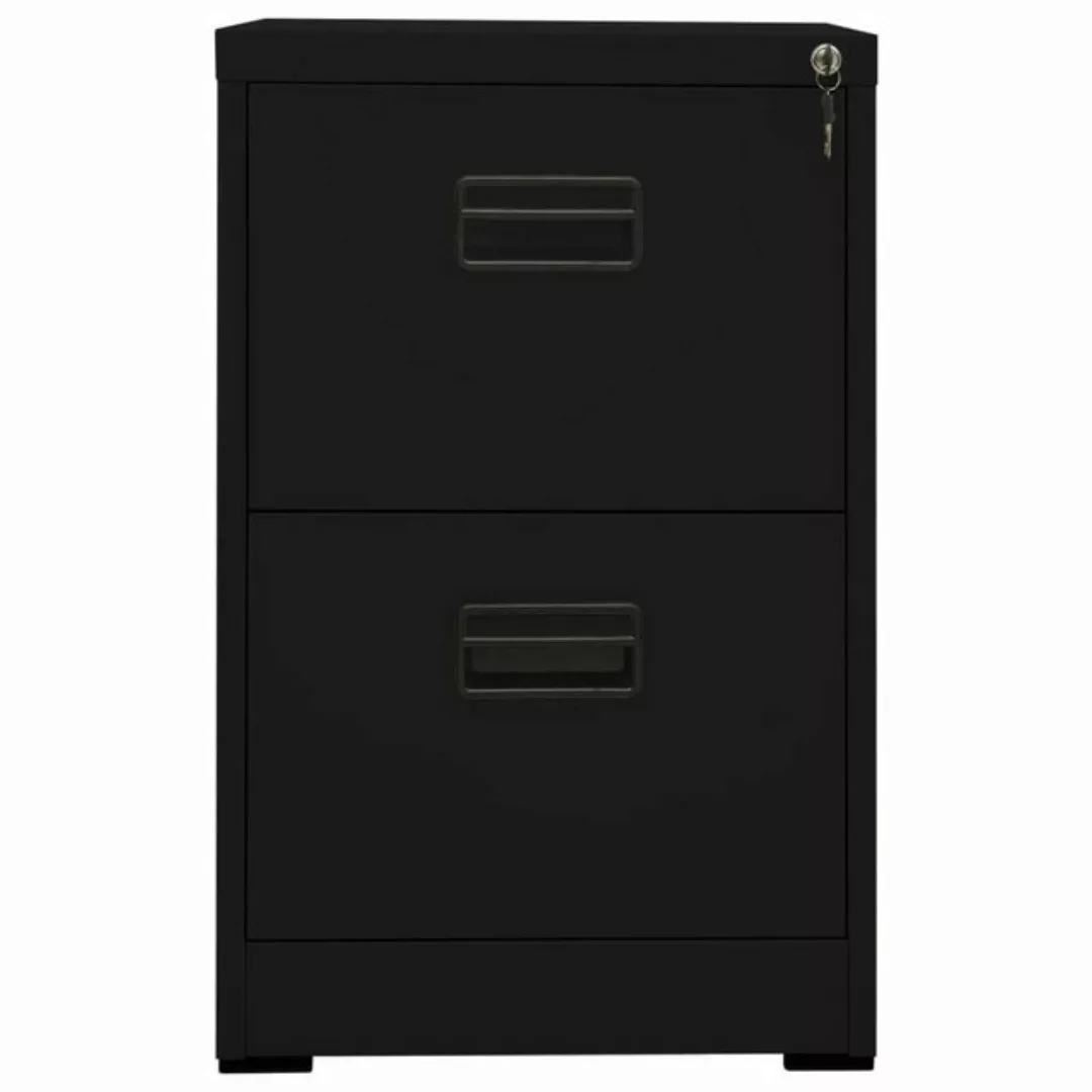 furnicato Aktenschrank Schwarz 46x62x72,5 cm Stahl (1-St) günstig online kaufen