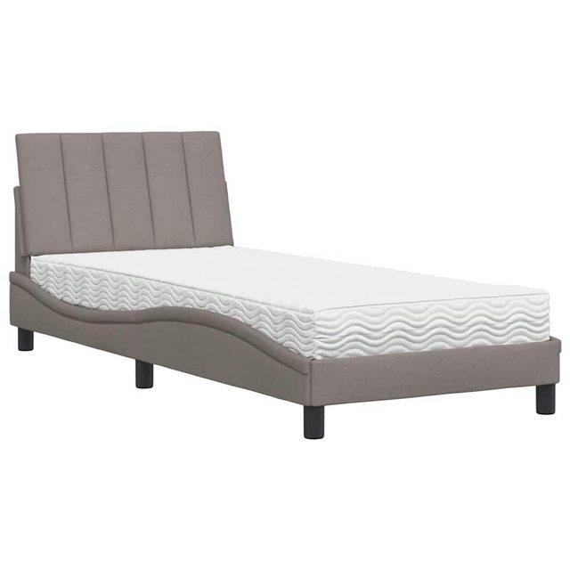 vidaXL Bett Bett mit Matratze Taupe 80x200 cm Stoff günstig online kaufen