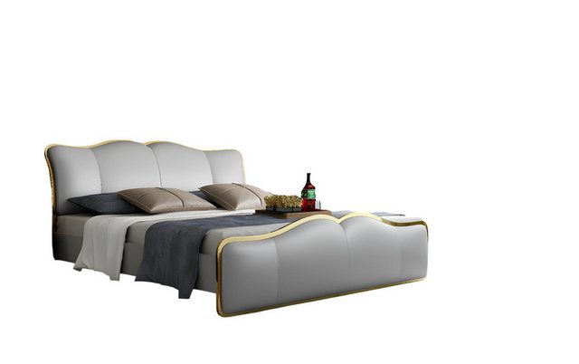 Xlmoebel Bett Luxuriöses Metall-Doppelbett mit elegantem Polsterdesign für günstig online kaufen