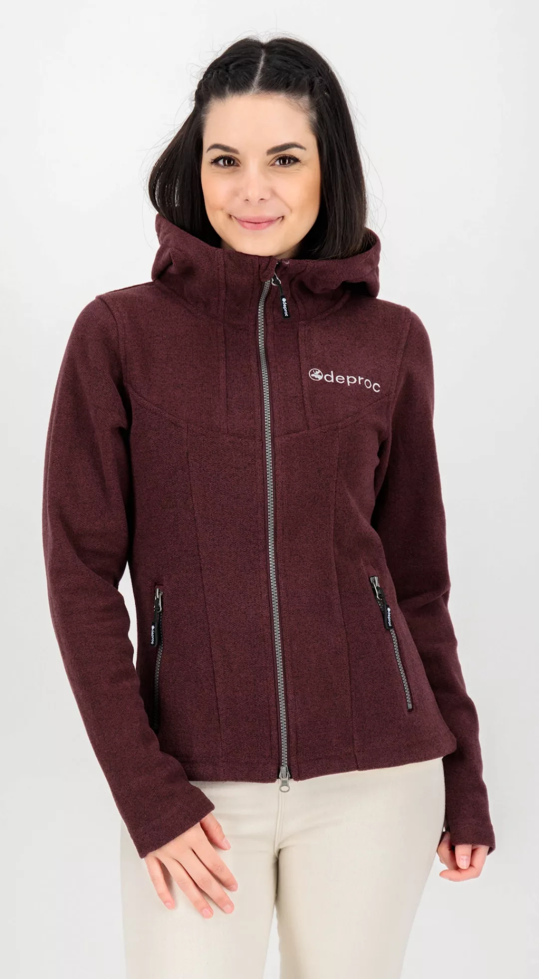 DEPROC Active Strickfleecejacke "GLORY MAY", mit 2-Wege-Reißverschluss günstig online kaufen