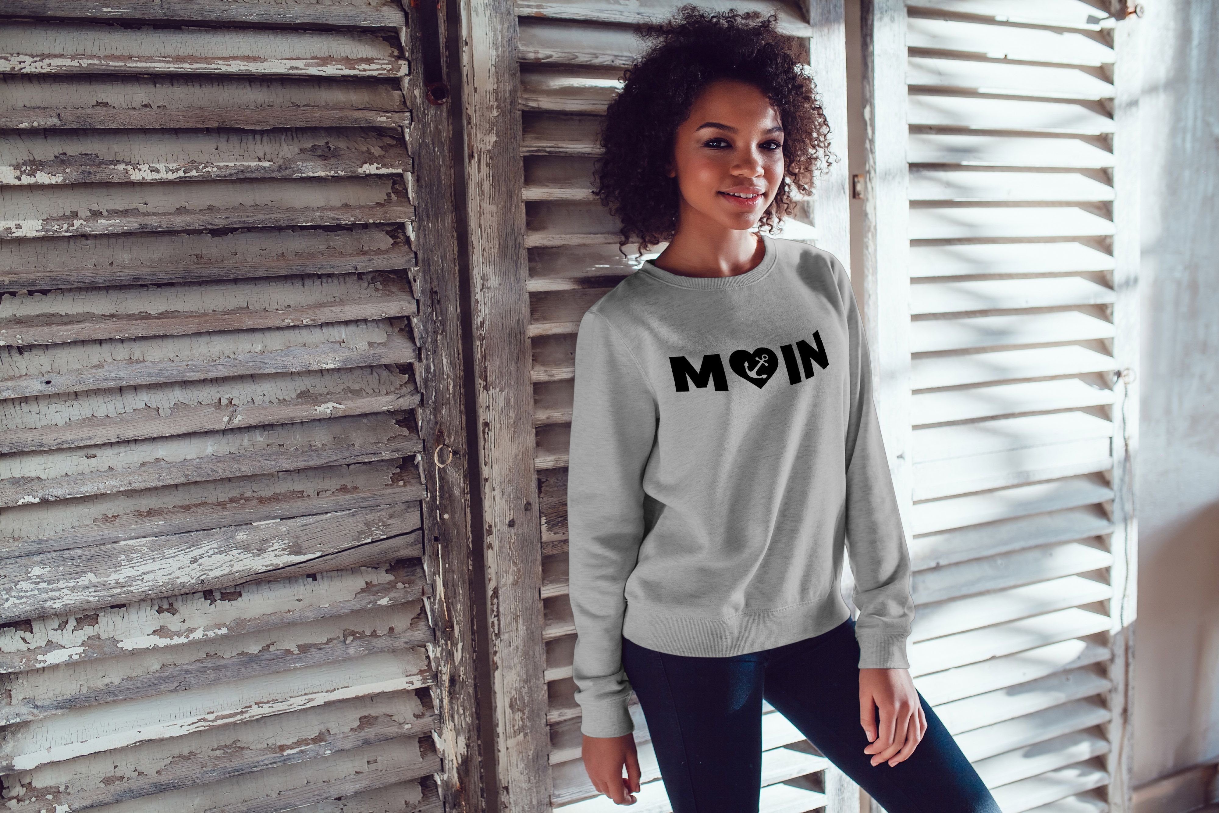 MoonWorks Sweatshirt Sweatshirt Damen Aufdruck Moin günstig online kaufen