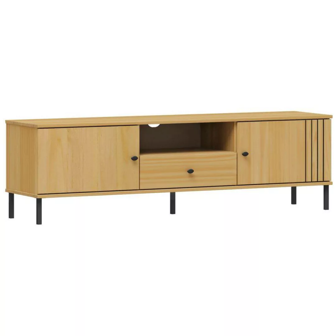 TV Lowboard 158cm Kiefer Massivholz eichefarbig WILLOW-69 günstig online kaufen