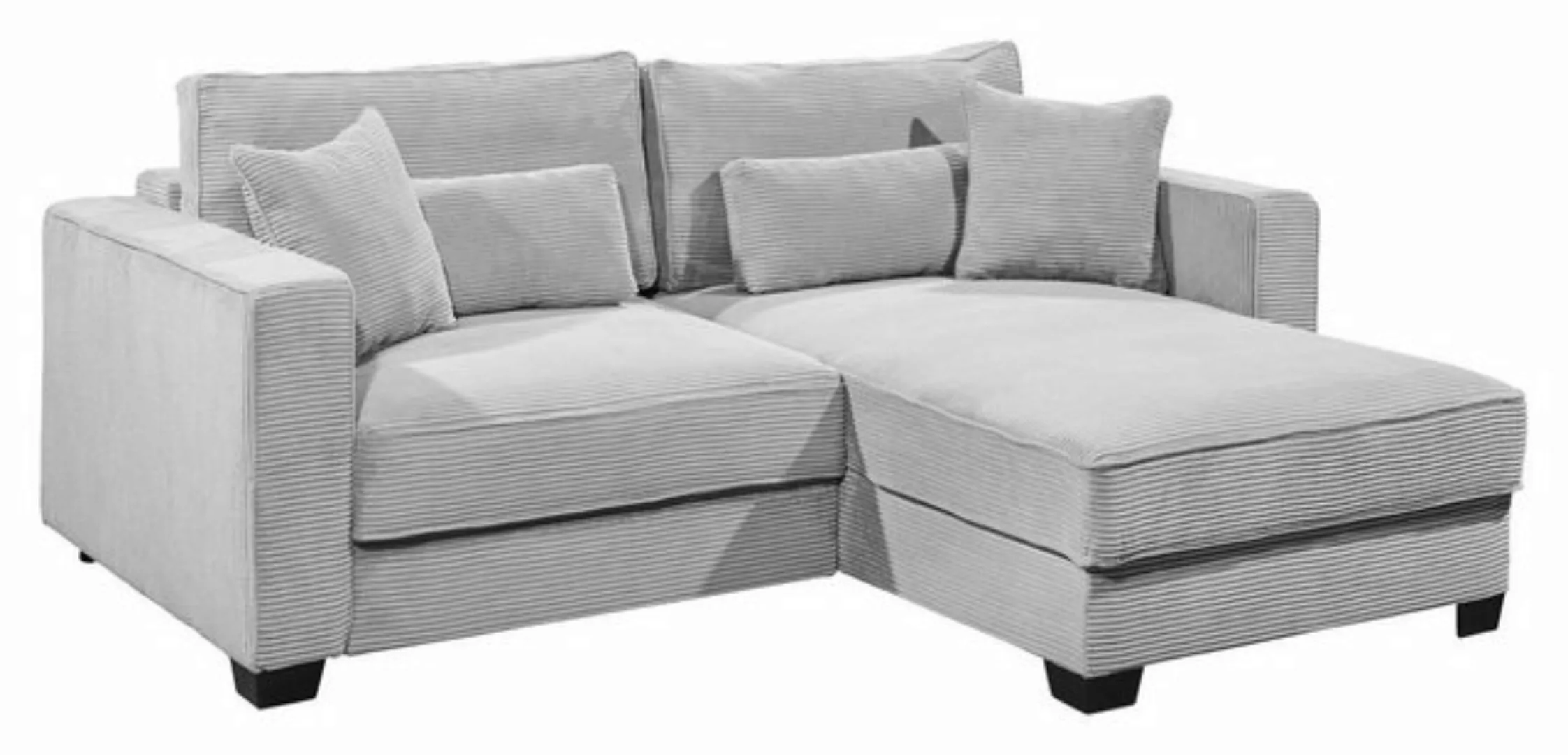 Black Red White Sofa Polsterecke R/L, MOLIA, Grau, B 240 cm, T 185 cm günstig online kaufen