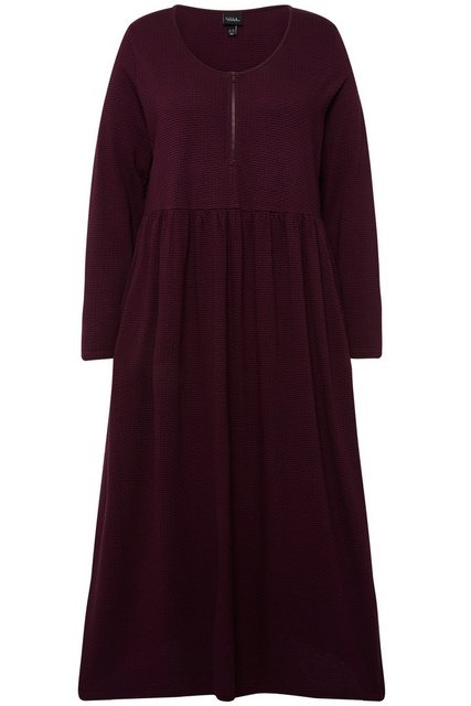 Ulla Popken Sommerkleid Kleid Jacquard-Jersey Empirenaht A-Linie Rundhals günstig online kaufen