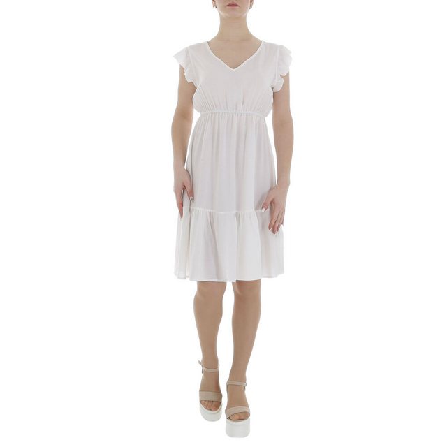 Ital-Design Sommerkleid Damen Freizeit (85941295) Rüschen Sommerkleid in We günstig online kaufen