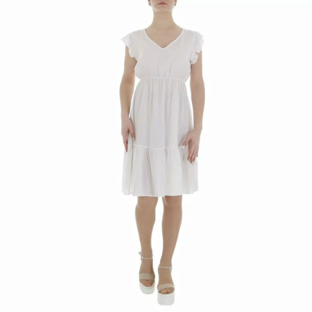 Ital-Design Sommerkleid Damen Freizeit (85941295) Rüschen Sommerkleid in We günstig online kaufen