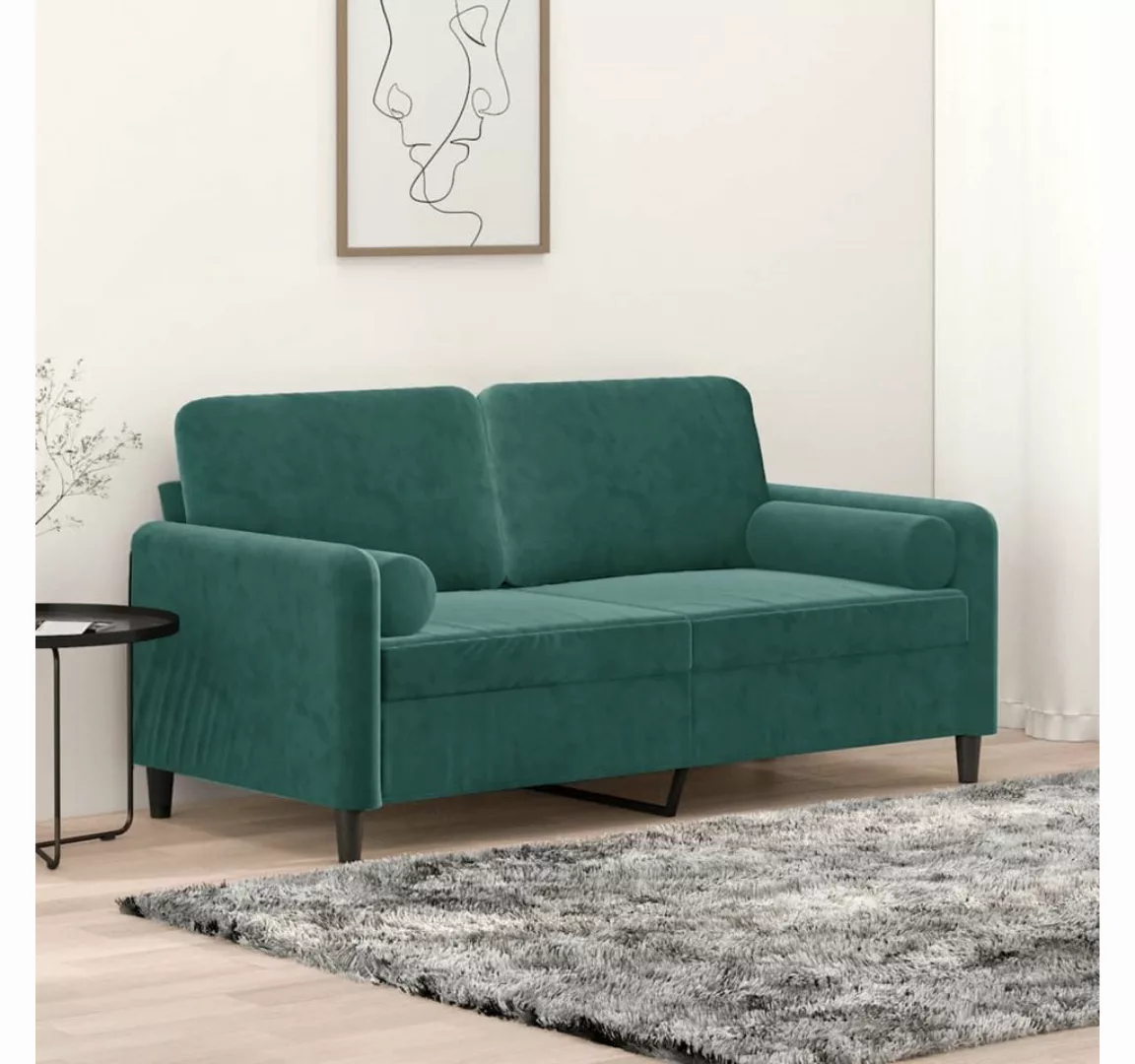 vidaXL Sofa Sofa mit Zierkissen Samt, 140 cm, 2-Sitzer günstig online kaufen