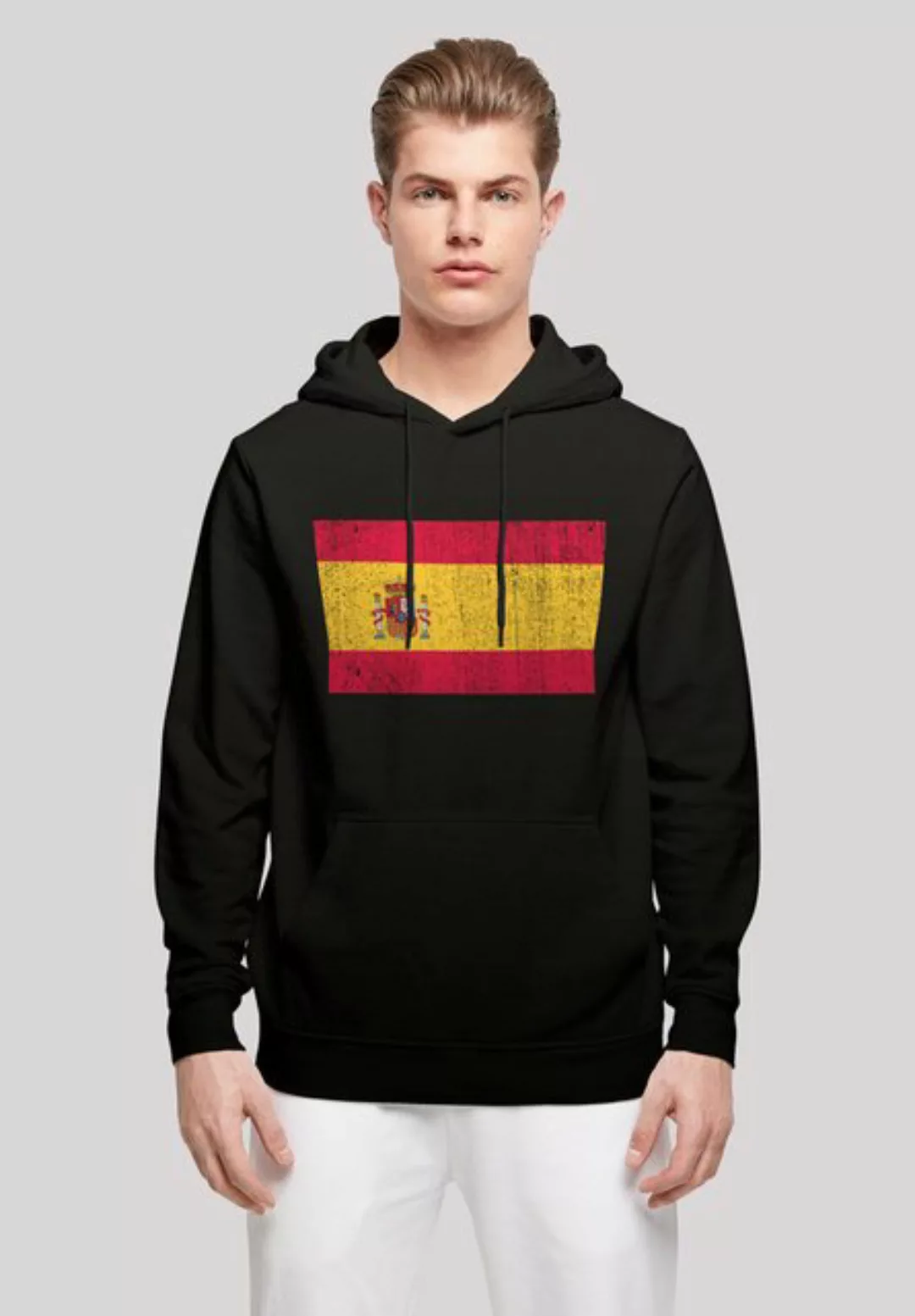 F4NT4STIC Kapuzenpullover Spain Spanien Flagge distressed Print günstig online kaufen