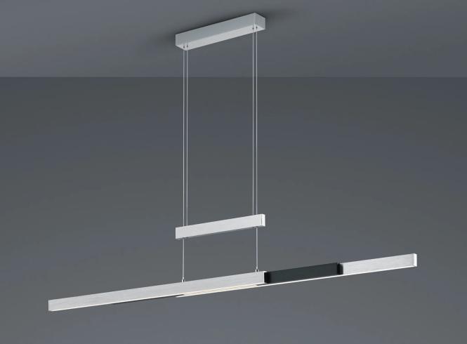 LED-Pendelleuchte 1x45W Alu 1 Stück Metall Hellgrau, Schwarz günstig online kaufen