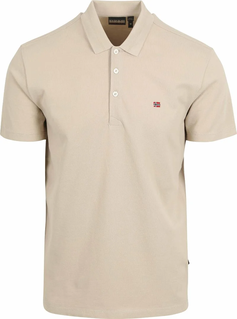 Napapijri Ealis Poloshirt Beige - Größe L günstig online kaufen