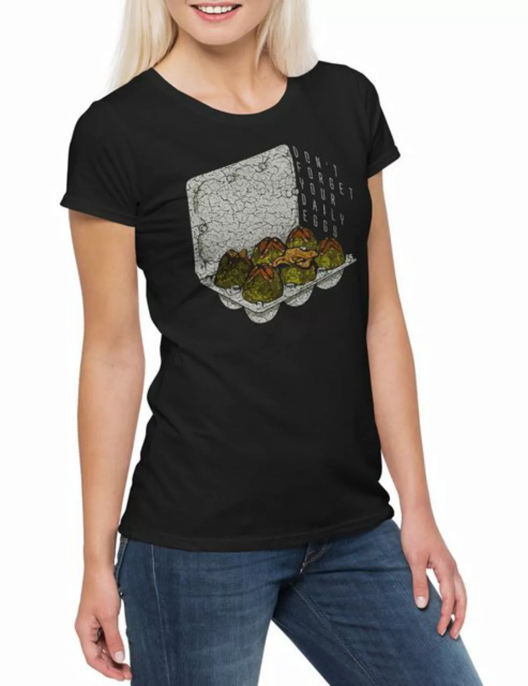 Urban Backwoods Print-Shirt Alien Eggs Damen T-Shirt Ripley Prometheus Nost günstig online kaufen