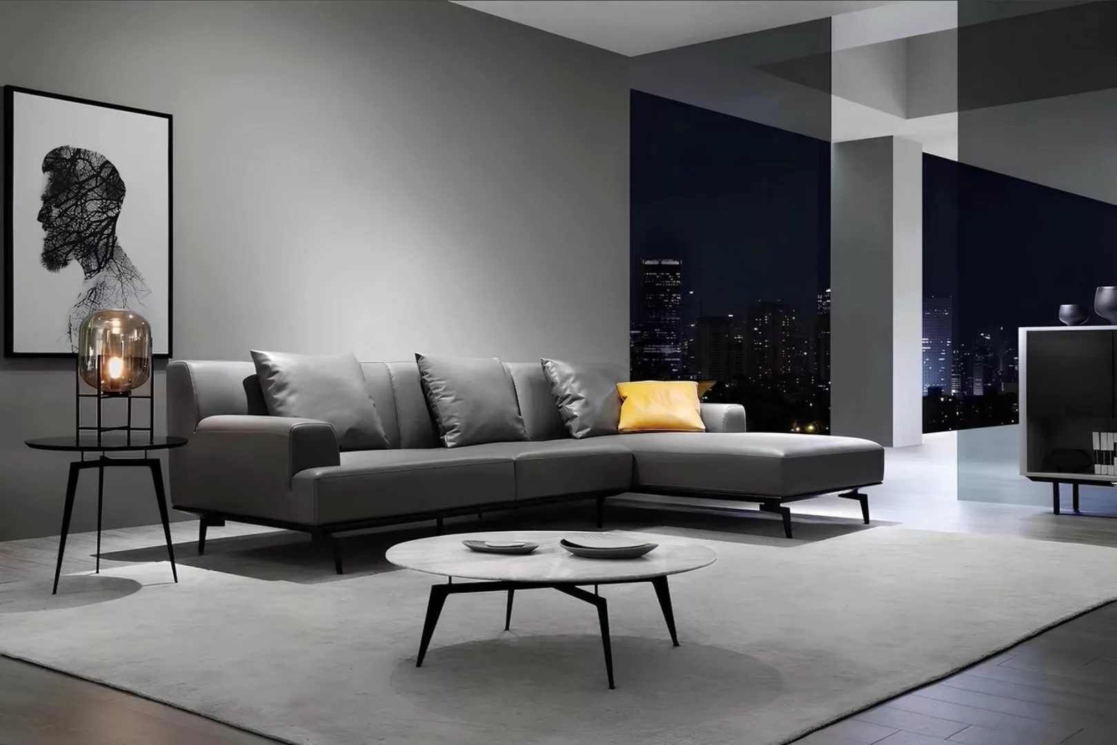 Xlmoebel Ecksofa Neues Ledersofa im Designstil für Ihr Zuhause - Eckcouch, günstig online kaufen