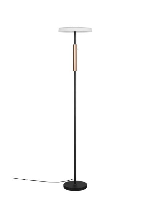 LED-Stehlampe Celeste weiß/braun 160 cm Glas/Metall Touchdim günstig online kaufen