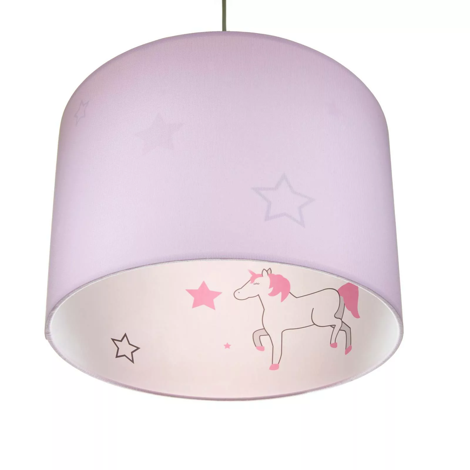 Pendelleuchte Silhouette Einhorn in Rosa günstig online kaufen