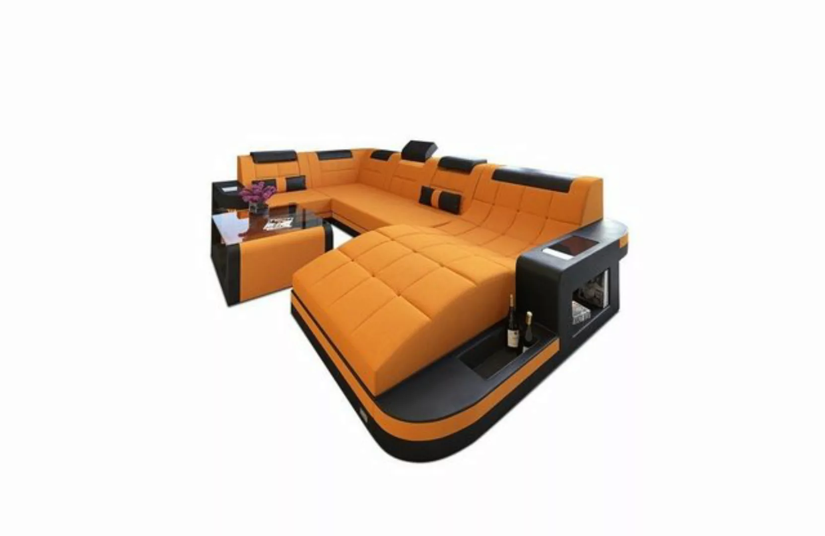 Sofa Dreams Wohnlandschaft Stoffsofa Polstersofa Wave U Form M Mikrofaser S günstig online kaufen