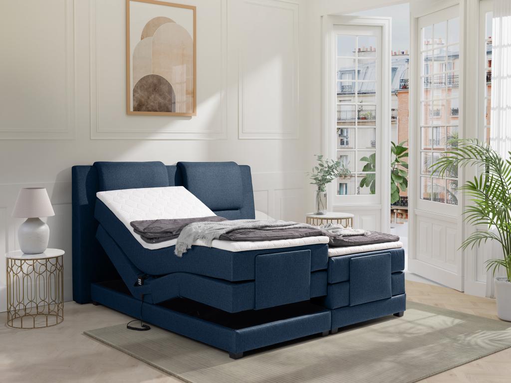 Boxspringbett mit Bettkopfteil + elektrischem Untergestell mit Relaxfunktio günstig online kaufen