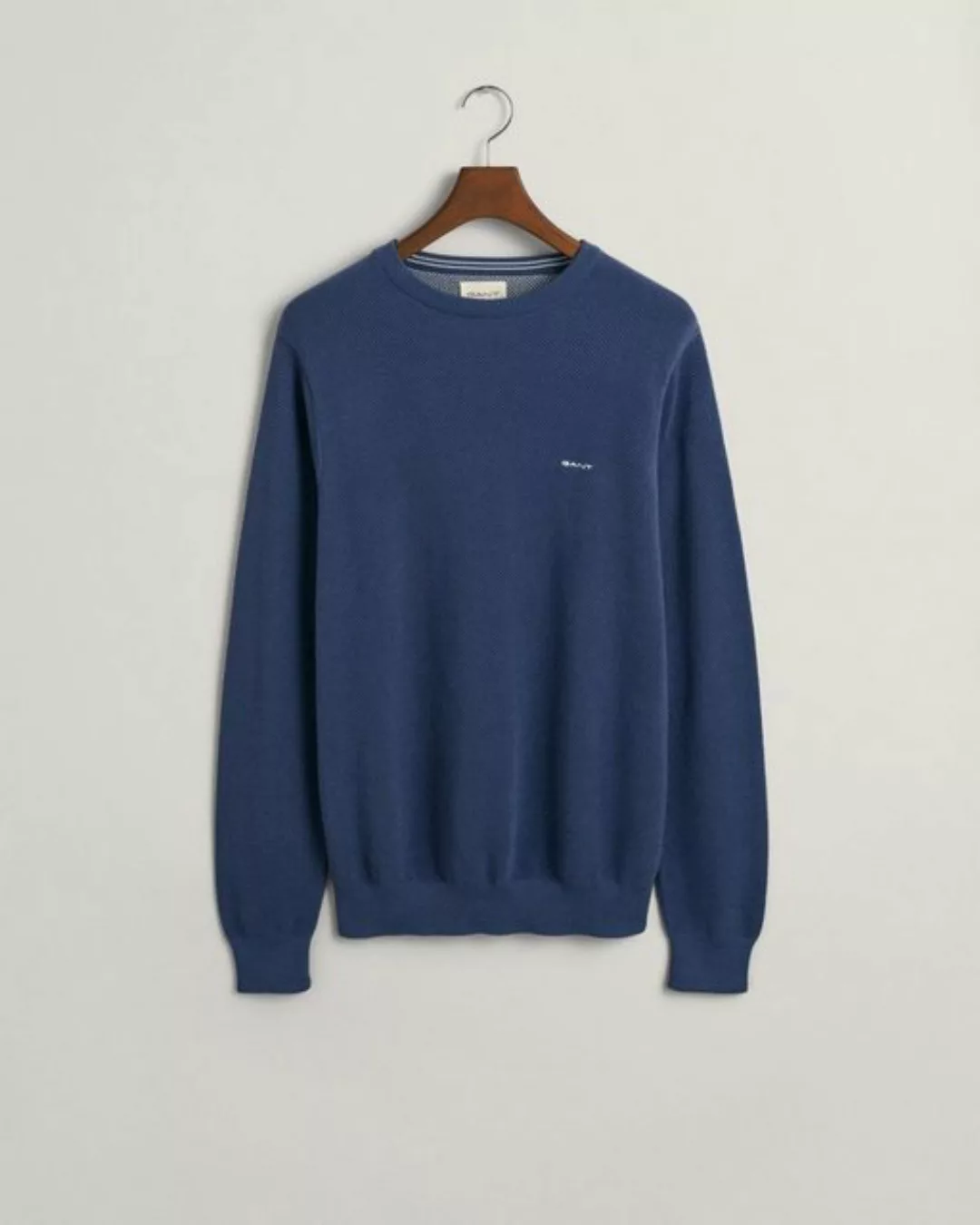 Gant Sweatshirt Rundhalspullover aus Baumwoll-Piqué günstig online kaufen