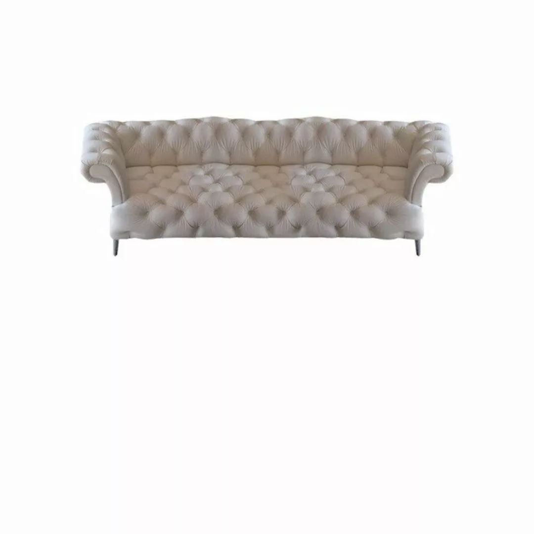 JVmoebel Chesterfield-Sofa Wohnzimmer Weiß Set 3tlg Design Modern Polstermö günstig online kaufen