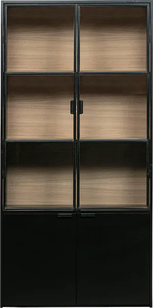WOOOD Vitrine "Silas", mit Metalltüren, H 200 cm x B 100 cm günstig online kaufen