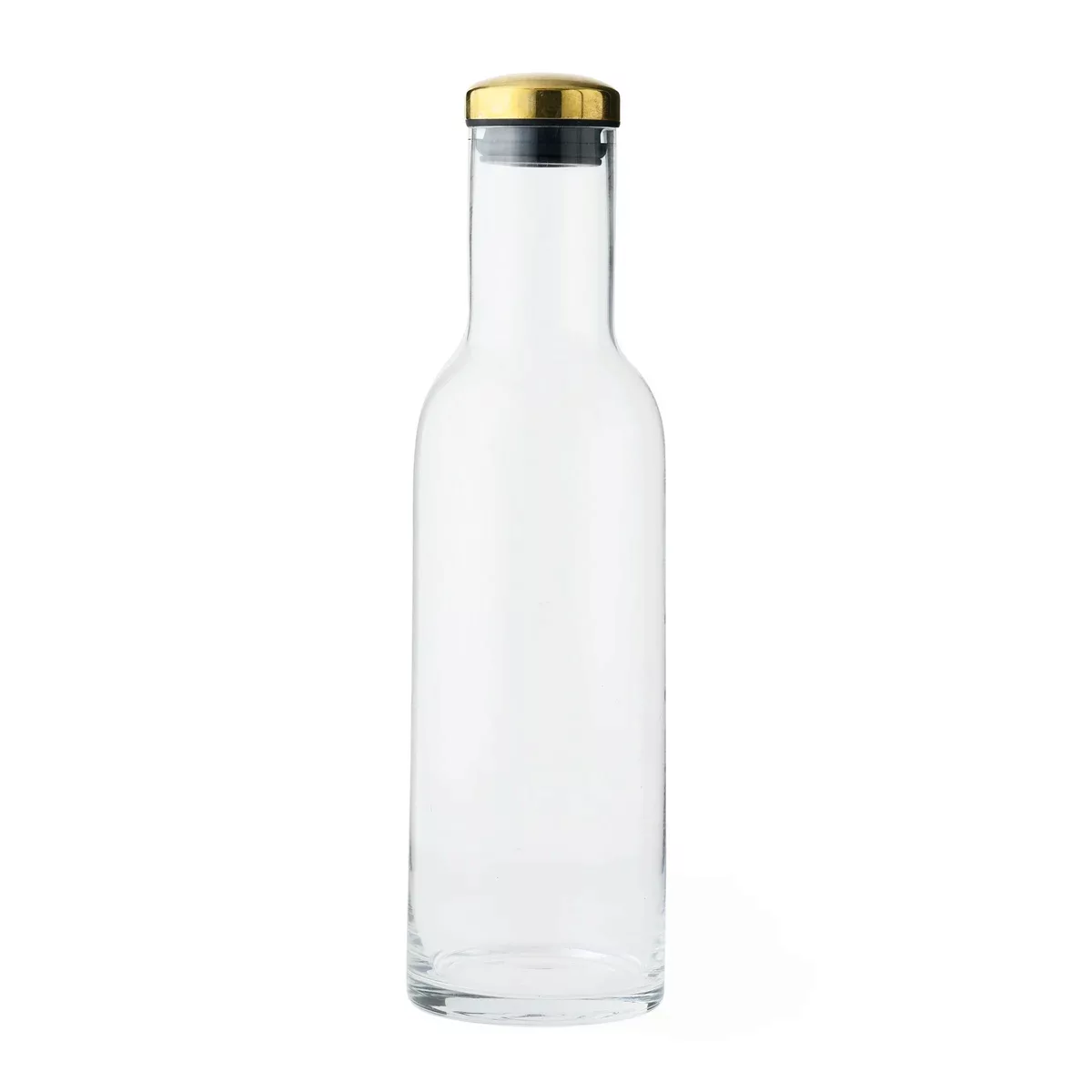 Menu - Bottle Karaffe mit Deckel 1L - messing/transparent/H 29cm, Ø 8cm günstig online kaufen