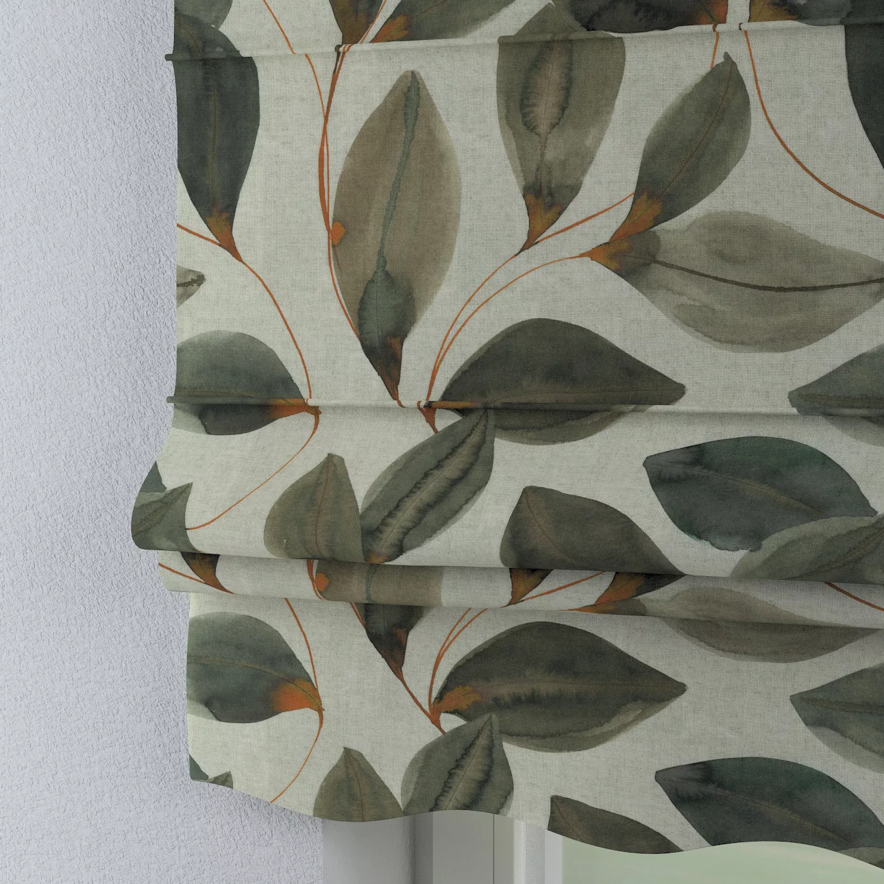 Dekoria Raffrollo Firenze, grau-grün, 100 x 170 cm günstig online kaufen